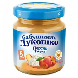 Пюре Бабушкино лукошко персик творог без сахара с 5 мес 100 г