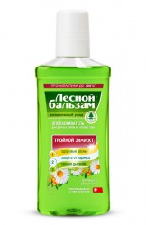 Ополаскиватель для полости рта Лесной бальзам тройной эффект с экстрактами ромашки и облепихи 250 мл