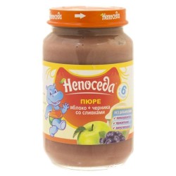 Пюре Непоседа яблоко черника сливки с сахаром с 6 мес 190 г