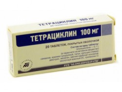 Тетрациклин табл. п/о 100 мг 20 шт.