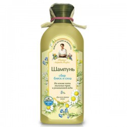 Шампунь Рецепты бабушки Агафьи Блеск и сила сбор на основе пяти мыльных трав и ромашковой воды для всех типов волос 350 мл